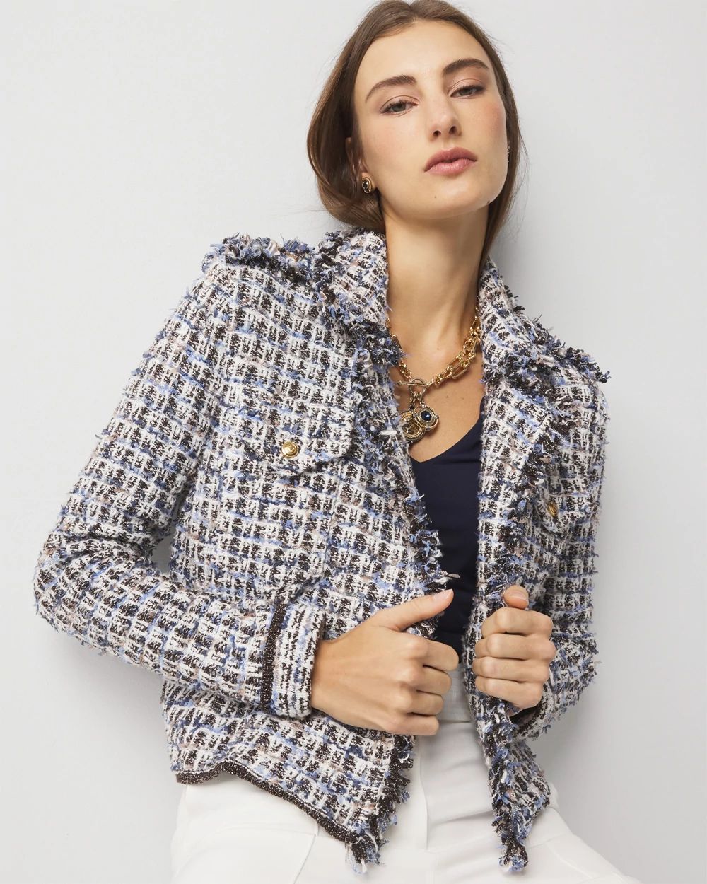 Tweed Sweater Jacket | White House Black Market